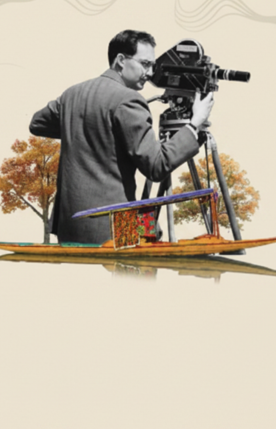 Vintage filmmaker with camera for Cinematic Echoes